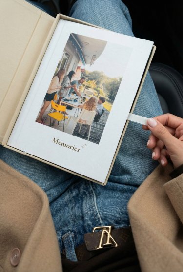 Коробка для хранения фотокниги Fabric 23х30х4 см (лен 8 цветов)